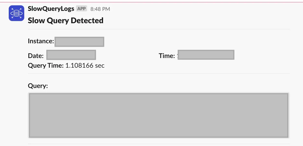 slow queries on slack